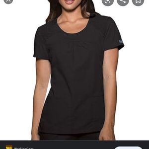 Womens black scrub top